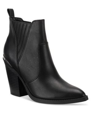 Sun & Stone Abiigail Faux Leather Pointed Toe Ankle Boots - White