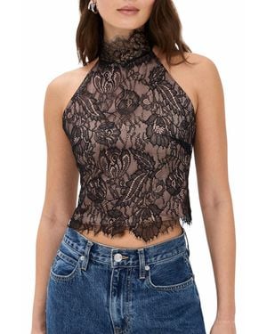 retroféte Cyrene Lace Blouse - Blue