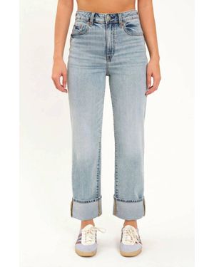 DAZE Sun High Rise Vintage Straight Jeans - Blue