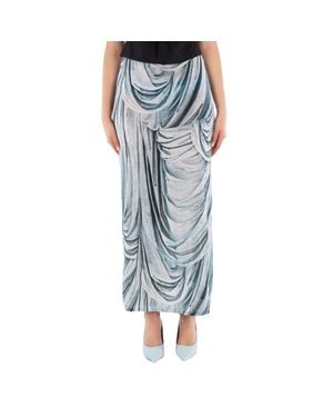 Rabanne Ladies Long Jersey Skirt - Blue