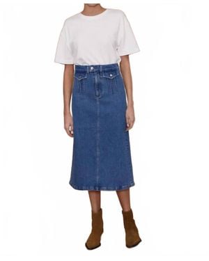 Le Jean Stardust Midi Skirt - Blue