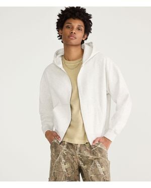 Aéropostale Cloud Soft Boxy Full-Zip Hoodie - White