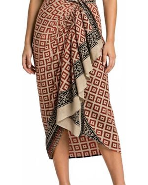 Guadalupe Ashi Ii Pareo Skirt - Brown