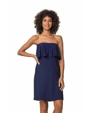 Helen Jon Kimberly Bandeau Mini Dress - Blue
