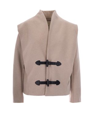 Isabel Marant Sand Toria Wool-Blend Jacket - Brown