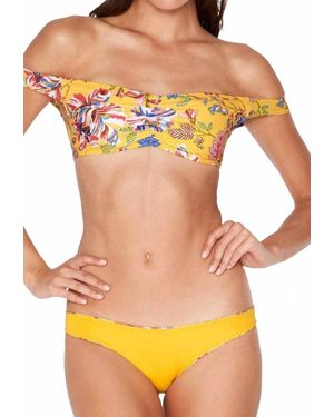 LSPACE Pacific Bloom Ziggy Bikini Top - Yellow