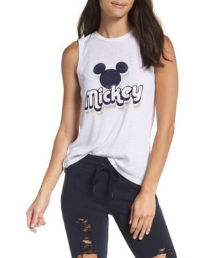 David Lerner Mickey High Low Muscle Tank - Blue