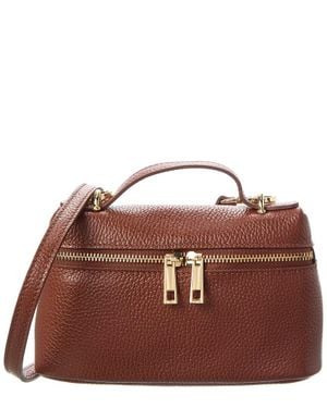 Persaman New York Livia Leather Crossbody - Brown