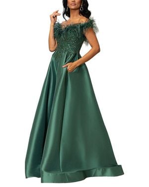 Terani Embellished Ballgown - Green