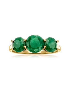 Ross-Simons Emerald 3-Stone Ring - Green