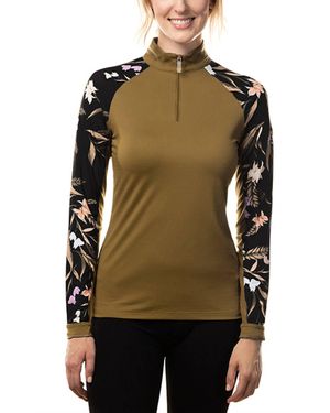 Kastel Denmark 1/4 Zip Long Sleeve Sun Shirt - Green