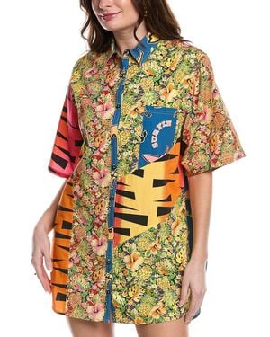 RE/DONE Oversized Shirtdress - Yellow