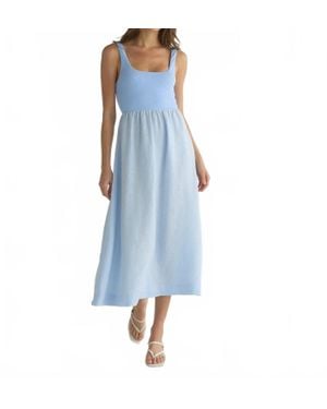 Bella Dahl Sleeveless Knit Combo Dress - Blue