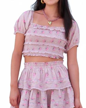 LoveShackFancy Pipya Top - Purple