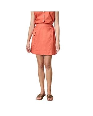 Lilla P Eyelet Pocket Wrap Skirt - Red