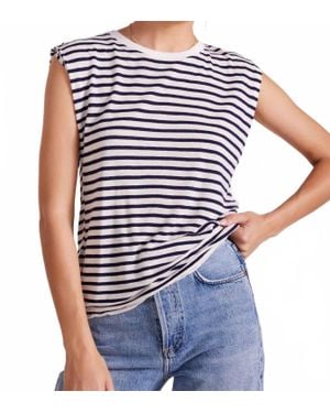 Bobi Sleeveless Crewneck Tee - Blue