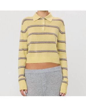 ÉTERNE Barrett Polo Sweater - Yellow