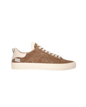 Springa Taupe Wavy Suede Sneakers - Multicolor