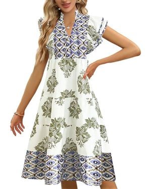 LOEY Midi Dress - White
