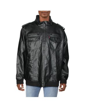 Levi's Cold Winter Faux Leather Bomber Jacket - Black