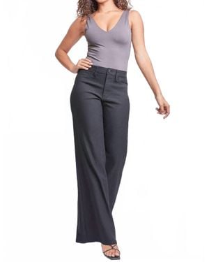 YMI Hyperstretch High Rise Wide Leg Pants - Blue
