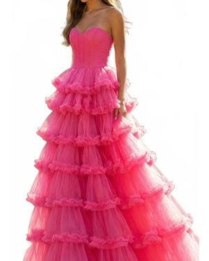 Jovani Juliet Long Formal Prom Dress Gown - Pink