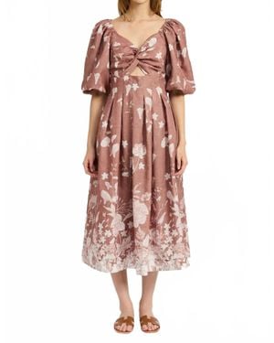 En Saison Monet Midi Dress - Pink