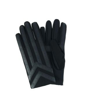 Isotoner Heritage Woven Fleece Stretch Glove With Appliques - Black