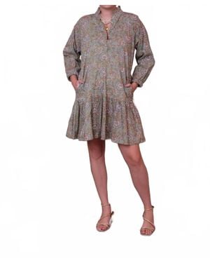 Just Darviny Megan Button Front Mini Dress - Pink