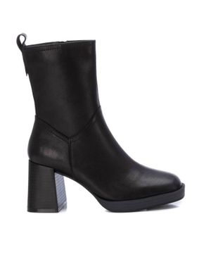 Xti Leather Booties - Black