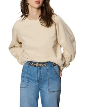 Sanctuary Shirred Sleeve Sweatshirt - Blue