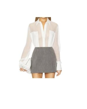 Sans Faff Flore Silk Shirt - Gray
