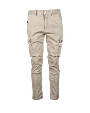 Replay Stretch Cotton Cargo Pants - Natural
