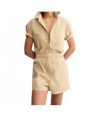 Arlo Mott Clark Split Back Top - Natural