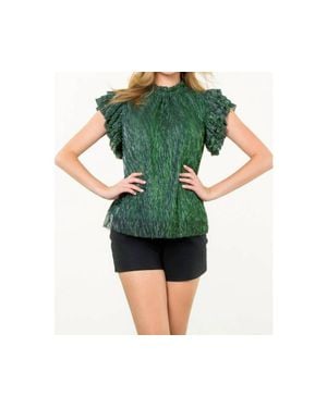Thml Flutter Sleeve Top - Green