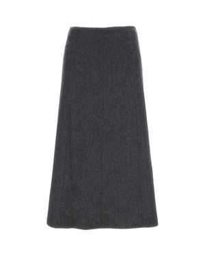 THE LATEST Erica Wool-Blend Midi Skirt - Gray