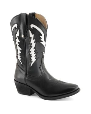 Forastero Leather Western Boots - Black