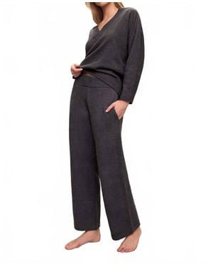 Eberjey Recycled Boucle Relaxed Fit Pant - Gray