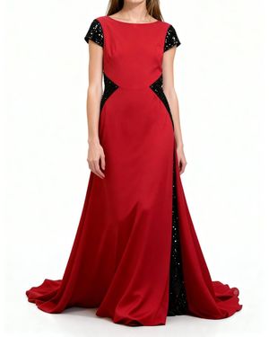 ESCADA Sequined Evening Dress - Red