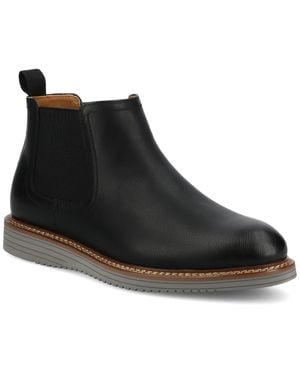 Vance Co. Vance Salter Medium And Wide Width Plain Toe Casual Chelsea Boot - Black
