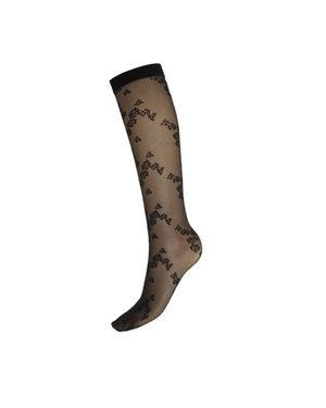Wolford Floret Knee-Highs - Black
