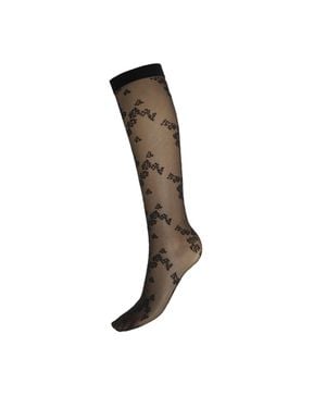 Wolford Floret Knee-Highs - Black