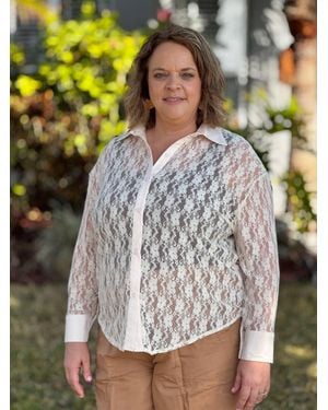 Southern Grace Kathryn Lace Top - Multicolor