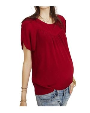 HATCH Tulip Maternity Blouse - Red