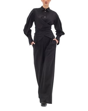 BGL 2Pc Blouse & Pant Set - Blue