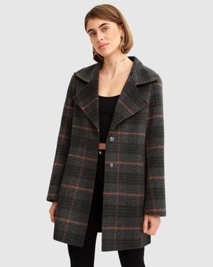 Belle & Bloom New Fit Exboyfriend Wool Blend Oversized Jacket - Black