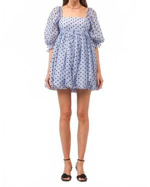 SOFIA The Label Jacquelyn Polka Dot Dress - Blue