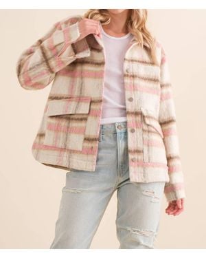 Blue B Cozied Up Plaid Jacket - Natural
