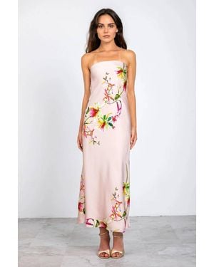 Lavender Brown Talia Strapless Maxi Dress - White
