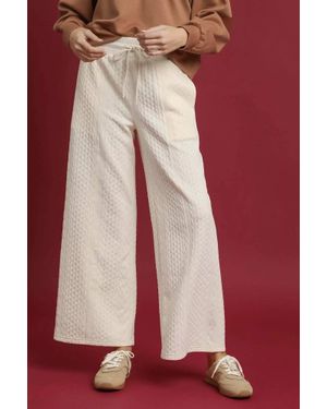 TRUEDAMES Cable Knit Textured Wide Leg Pants